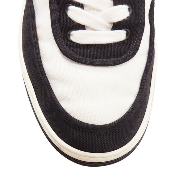 Chanel CC Logo Fabric Minimal Lace Up Sneakers - Picture 6 of 6